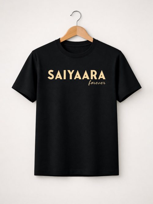 Saiyaara Forever Black Printed T-Shirt