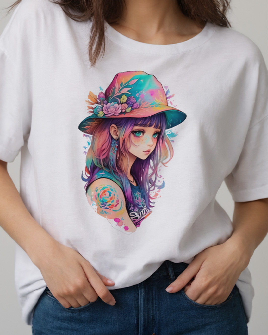 beautiful people × By ttt. T-shirt White Bayside 9580 Unisex Ultimate Heavyweight T-Shirt