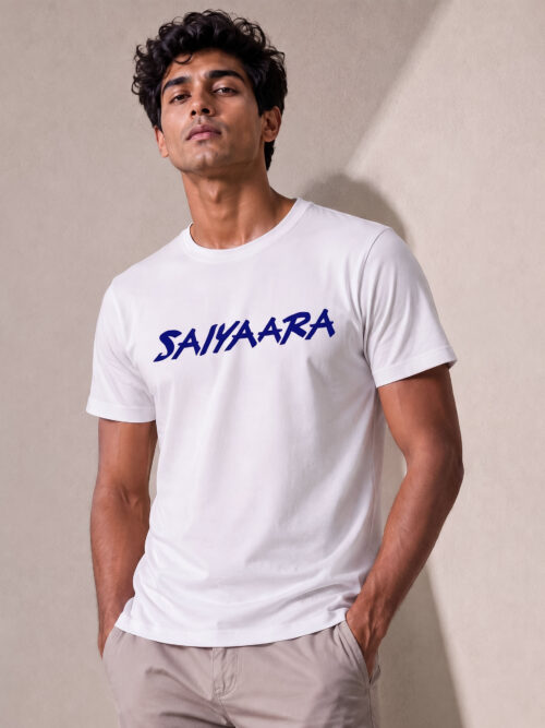 Saiyaara White Printed T-Shirt
