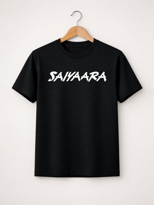 Saiyaara Black Printed T-Shirt