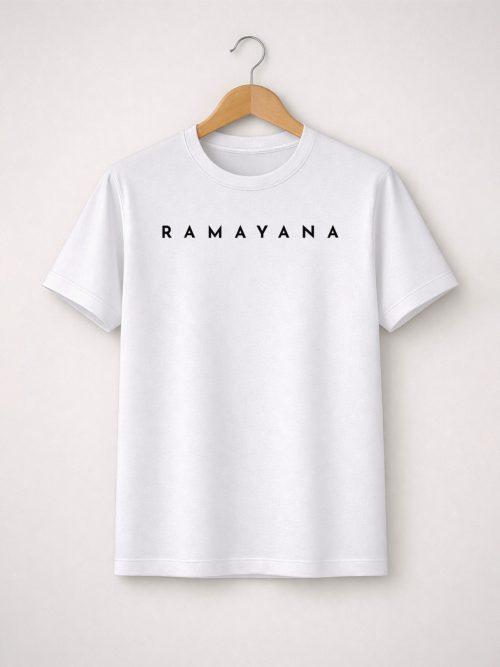 Ramayana White Printed T-Shirt